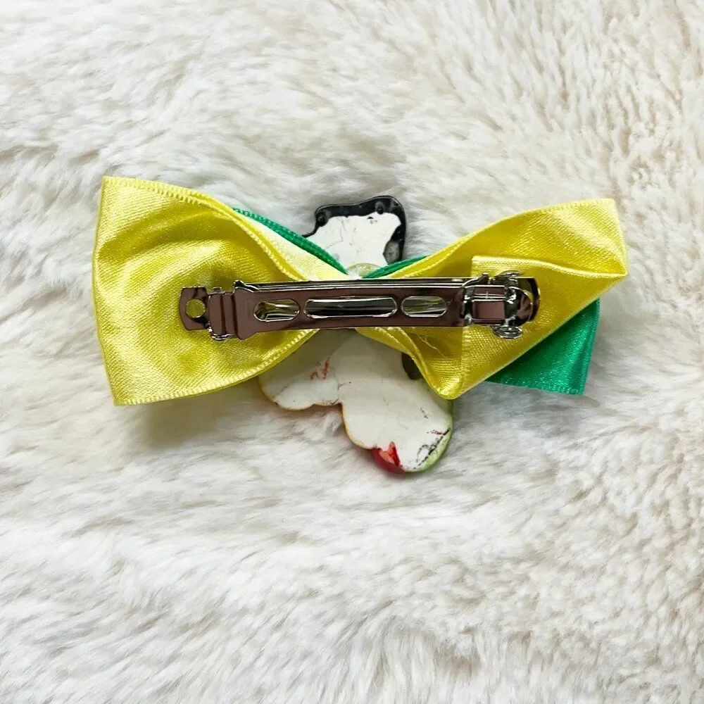 🔮 5/$25 Disney Vintage Hand Painted Pluto Hair Barrette‎